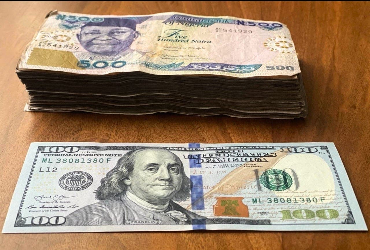 100 USD worth of Naira I exchanged from a Forex trader on the streets of Lagos, Nigeria in 2024